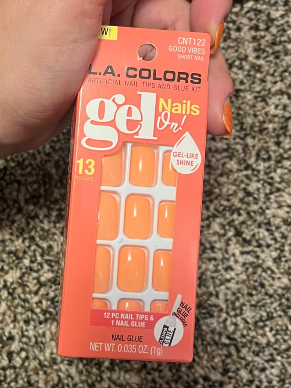 L.A. Colors Coral Gel-Like Artificial Nail Tips Kit